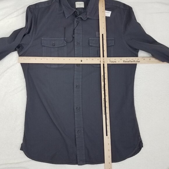 NEW Selected Homme Nordstrom Men's 15.75 Slim Fit Button-Down Long Sleeve Shirt - Picture 10 of 13